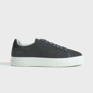 Dark leather sneakers